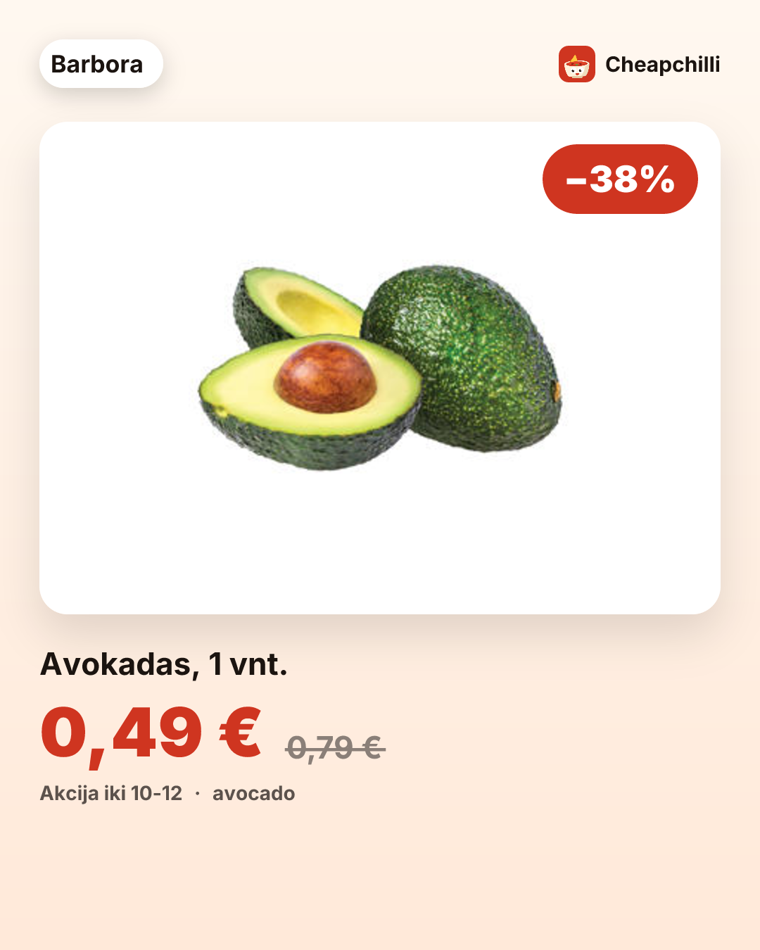Avokadas, 1 vnt.