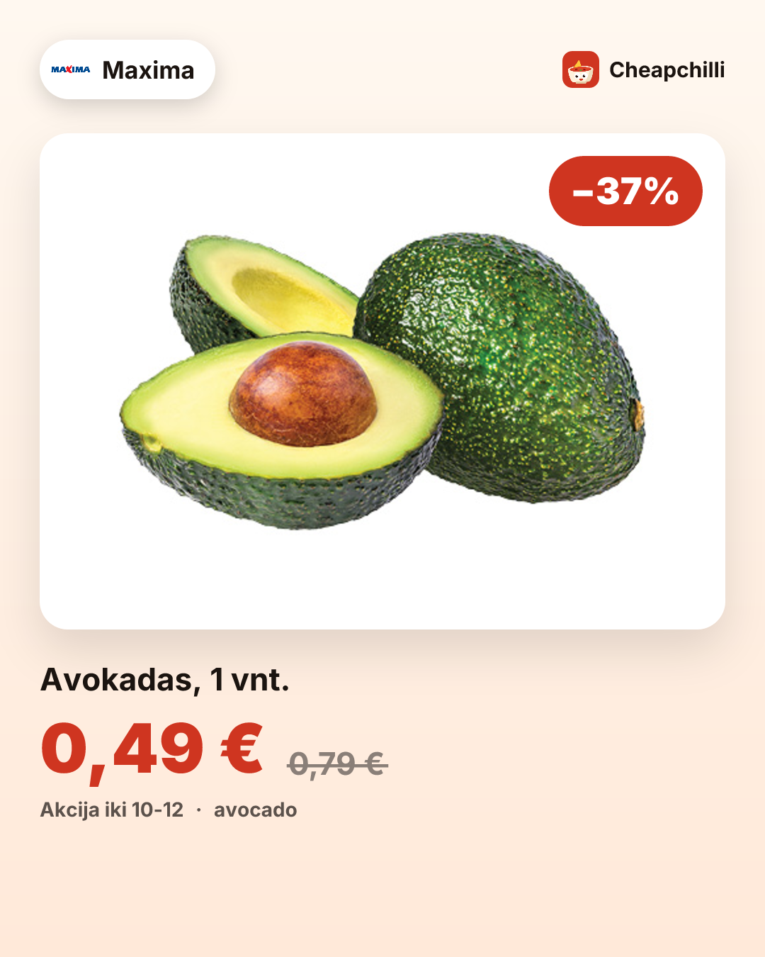 Avokadas, 1 vnt.