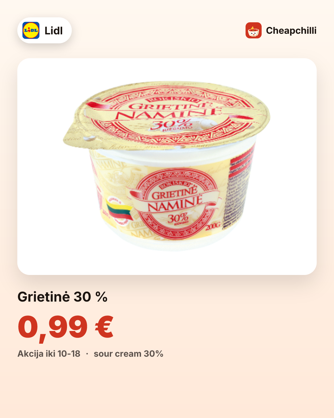 Grietinė 30 %